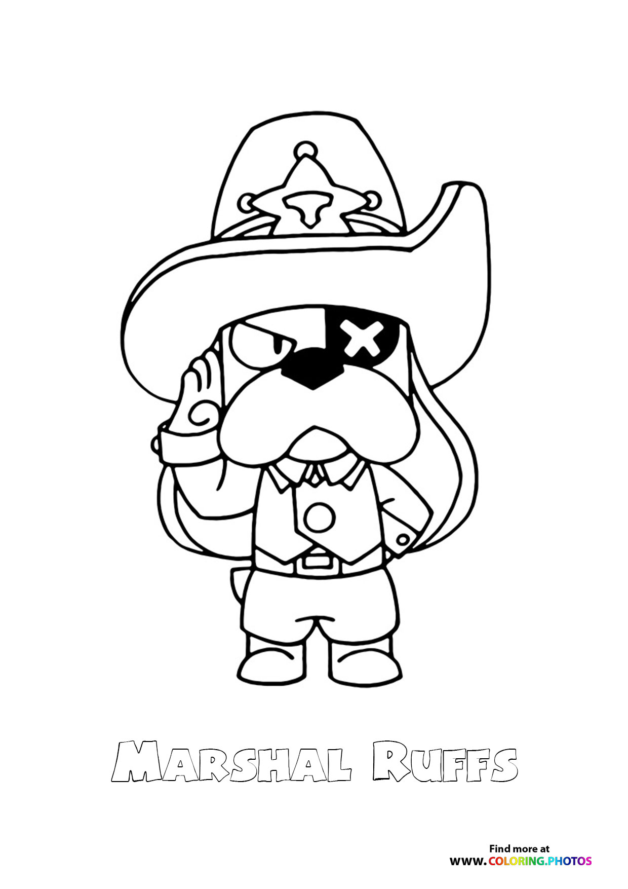 Ruffs de brawl stars para colorear